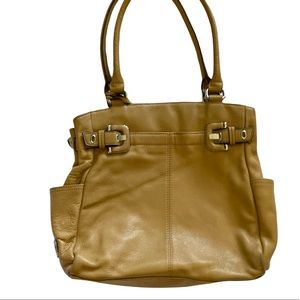 Tignanello Satchel, Camel with Silver Hardware